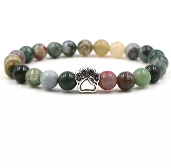 Paw Print Gemstone Bracelet