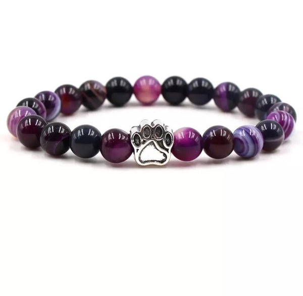 Paw Print Gemstone Bracelet