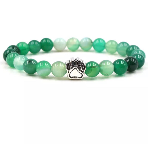 Paw Print Gemstone Bracelet