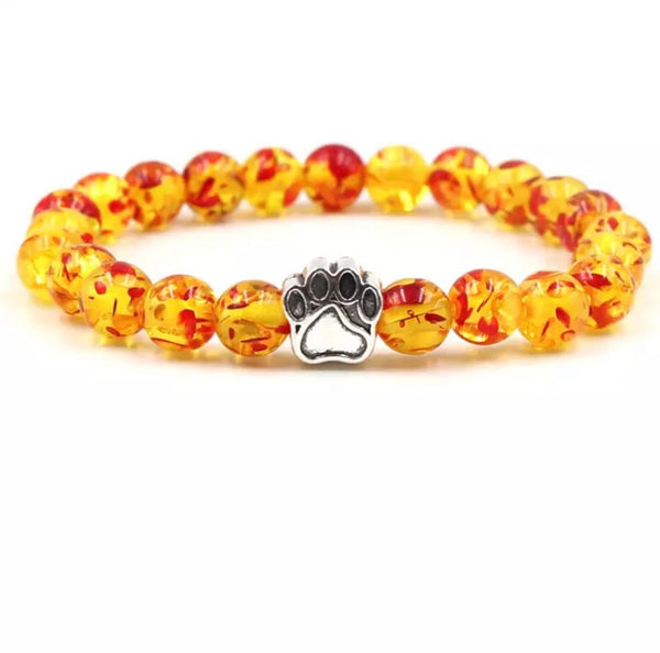 Paw Print Gemstone Bracelet