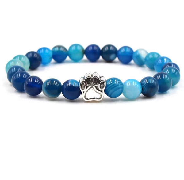 Paw Print Gemstone Bracelet